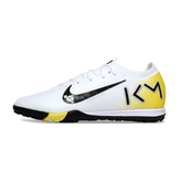 Chuteira Society Nike Zoom Mercurial Vapor 16 Elite TF Branco e Amarelo Mbappe Pack